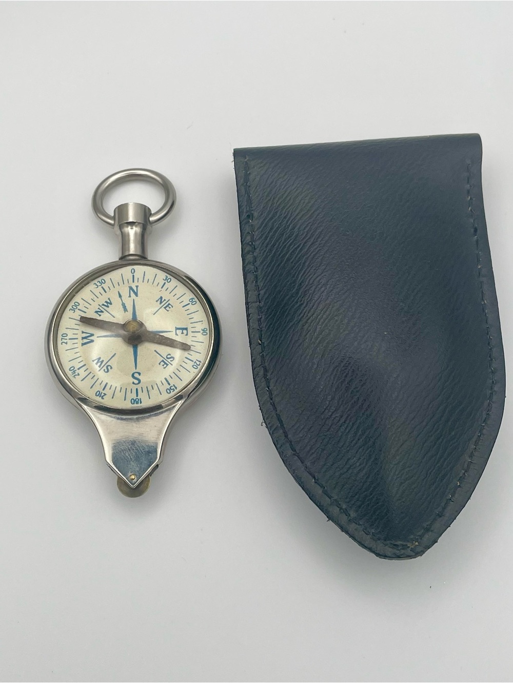 Vintage German Pocket Opisometer - Map Measurer & Compass w/Black Leather Case - Picture 4 of 8
